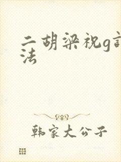 二胡梁祝g调指法