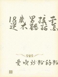 18岁男孩子叛逆不听话怎么办