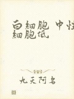 白细胞 中性粒细胞低