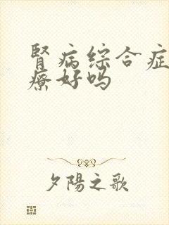 肾病综合症可治疗好吗