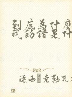 到底为什么都是我的错是什么歌词