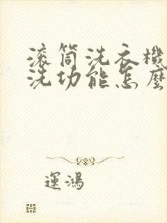 滚筒洗衣机随心洗功能怎么用