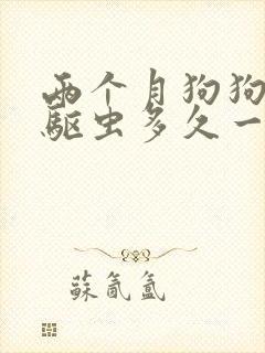 两个月狗狗体外驱虫多久一次