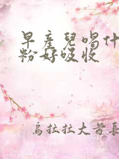 早产儿喝什么奶粉好吸收