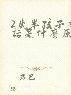 2岁半孩子不说话是什么原因