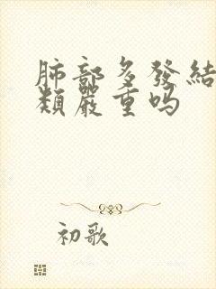 肺部多发结节2类严重吗