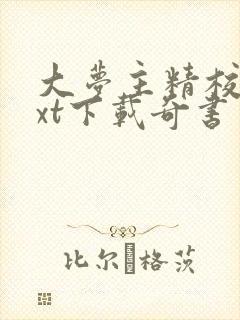 大梦主精校版txt下载奇书网