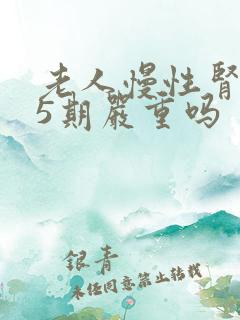 老人慢性肾脏病5期严重吗