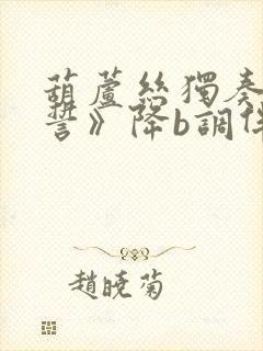 葫芦丝独奏《婚誓》降b调伴奏曲