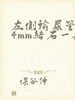 左侧输尿管下段4mm结石一般多久可以排出