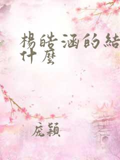 杨皓涵的结局是什么