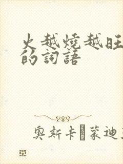 火越烧越旺类似的词语