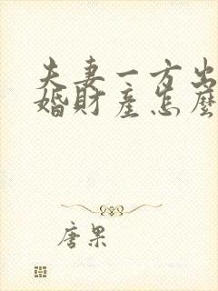 夫妻一方出轨离婚财产怎么分配