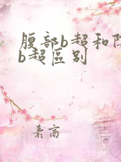 腹部b超和阴道b超区别