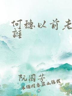 何穗以前老公是谁