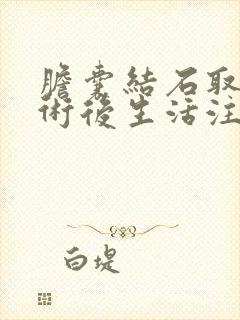 胆囊结石取石手术后生活注意什么问题