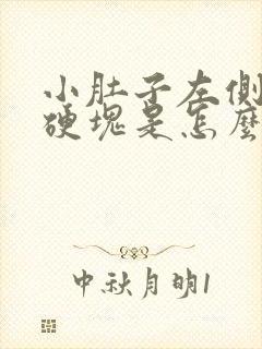 小肚子左侧疼有硬块是怎么回事女性