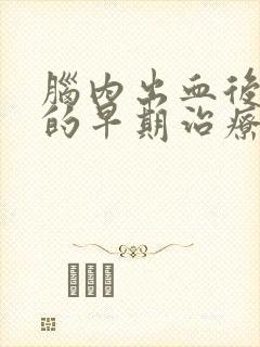 脑内出血后遗症的早期治疗