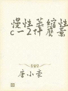 慢性萎缩性胃炎c一2什么意思