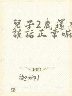 儿子2岁还不会说话正常嘛