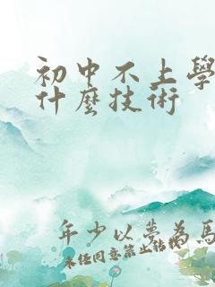 初中不上学了学什么技术