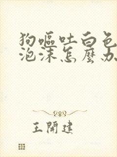 狗呕吐白色粘稠泡沫怎么办