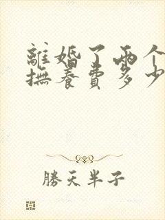 离婚了两个孩子抚养费多少钱一个月