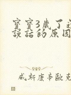 宝宝3岁了还不说话的原因