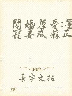 闪婚厚爱:墨少宠妻成瘾正版