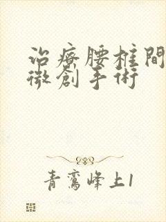 治疗腰椎间盘的微创手术