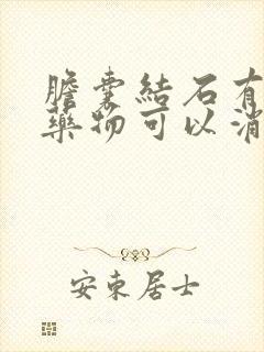 胆囊结石有什么药物可以消除结石