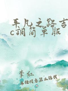 平凡之路吉他谱c调简单版