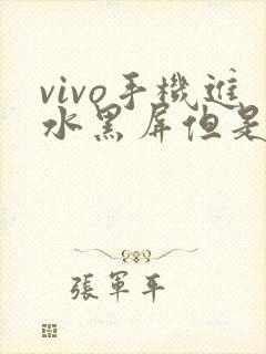 vivo手机进水黑屏但是有声音怎么办