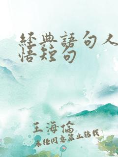 经典语句人生感悟短句