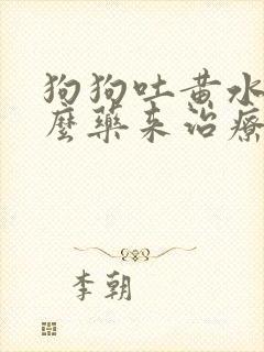 狗狗吐黄水用什么药来治疗