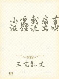 小便刺痛有黄色液体流出吃什么药