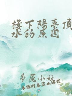 楼下阳台顶部漏水的原因