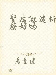 肾病做透析能治疗好吗