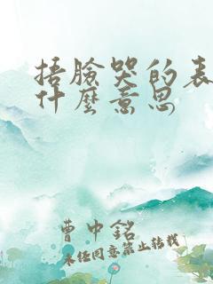 捂脸哭的表情是什么意思