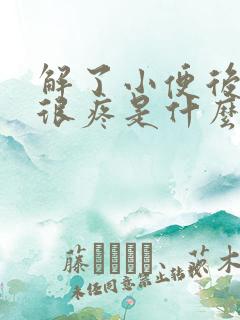 解了小便后尿道很疼是什么原因怎么治