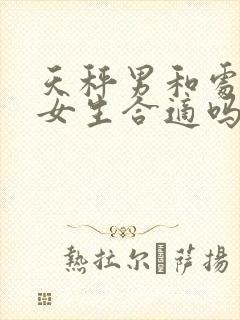 天秤男和处女座女生合适吗