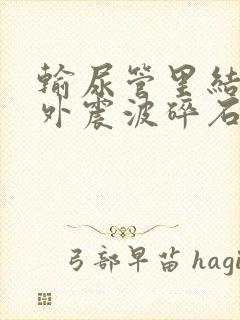 输尿管里结石体外震波碎石价格