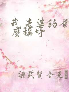 我老婆的爸爸怎么称呼