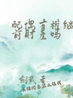 配偶有权继承婚前财产吗