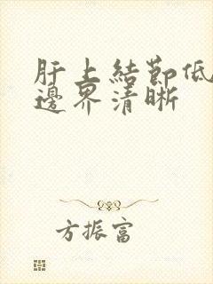 肝上结节低回声边界清晰