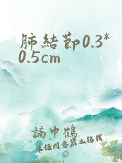 肺结节0.3*0.5cm