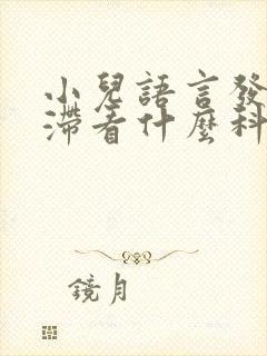 小儿语言发育迟滞看什么科室