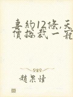 妻约12条,天价总裁一宠到底阅读全文