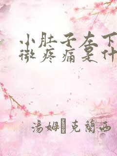 小肚子左下腹轻微疼痛是什么原因