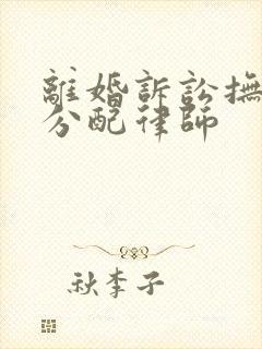 离婚诉讼抚养权分配律师